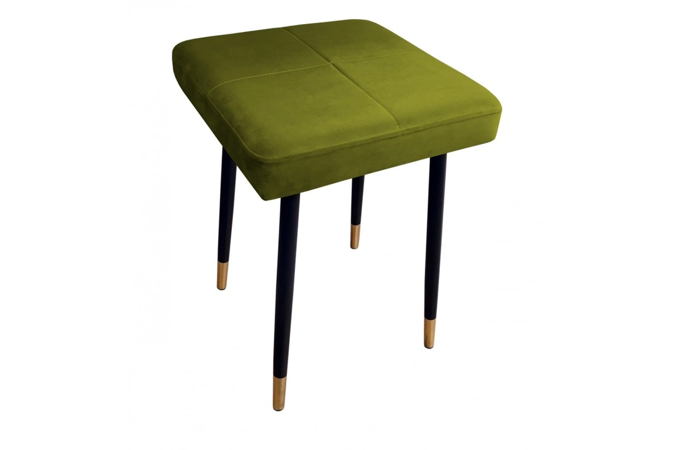 Tapicerowany taboret QUINTO na metalowych nogach / kolor tkaniny + podstawy do wyboru!