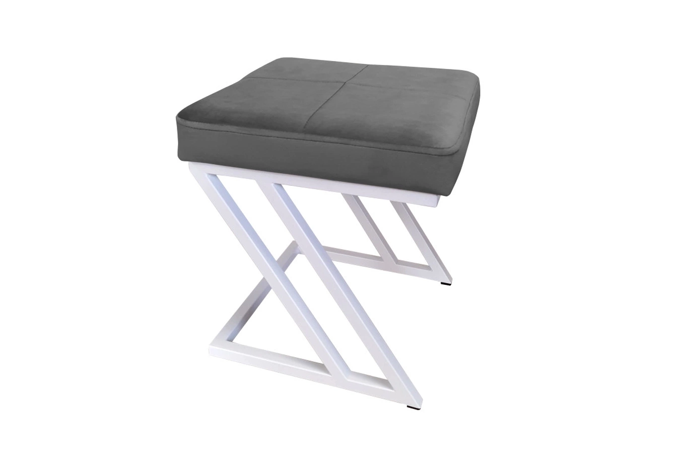 Tapicerowany puf DIZI na metalowych nogach / kolor tkaniny + podstawy do wyboru!