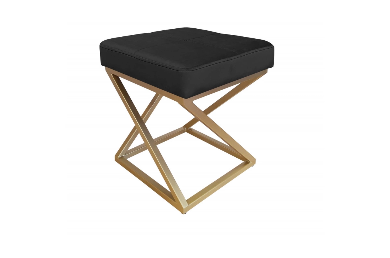 Tapicerowany puf DIXI na metalowych nogach / kolor tkaniny + podstawy do wyboru!