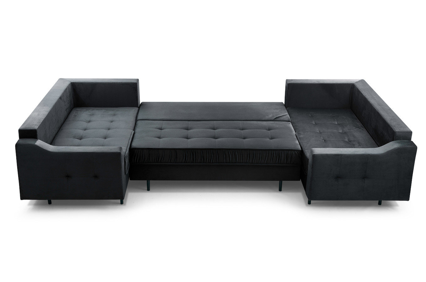 Duży nowoczesny narożnik HAITI U z funkcją spania i pojemnikiem na pościel