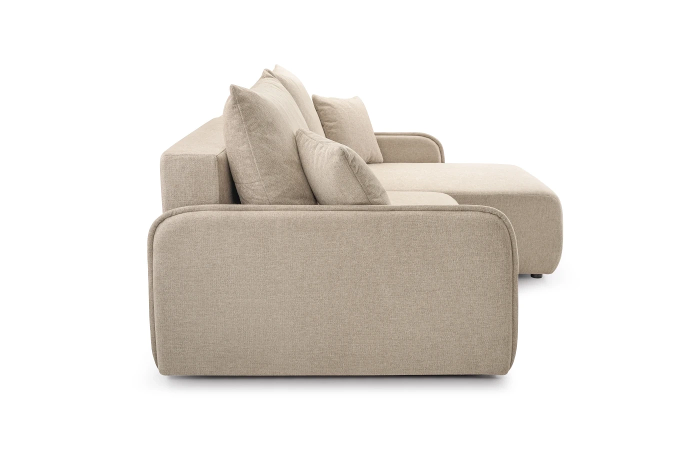 Nowoczesny rozkładany narożnik DIKSI z pojemnikiem na pościel