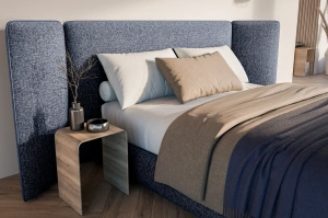 Tapicerowane łóżko MUFASA z regulowanym zagłówkiem