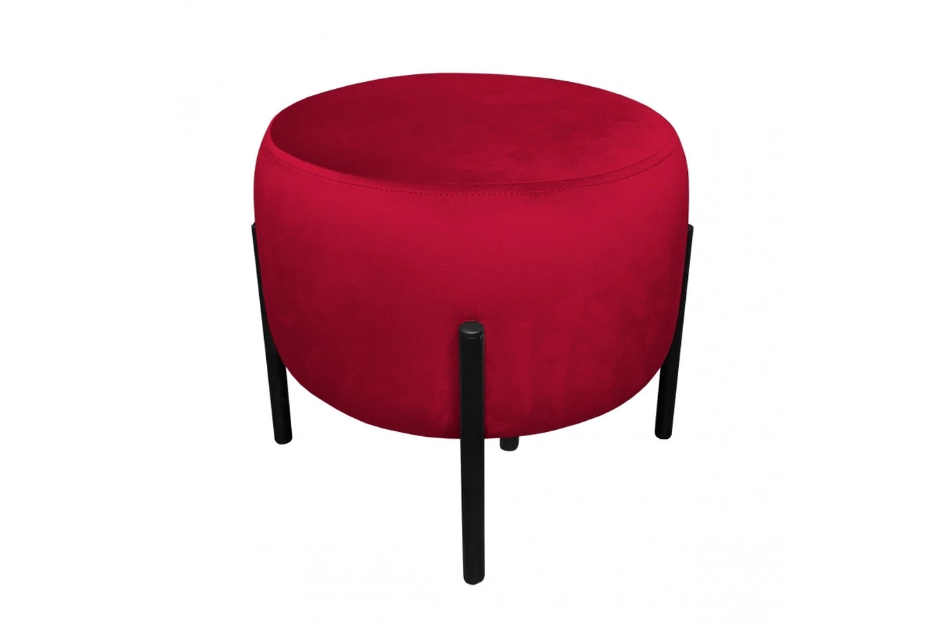 Tapicerowany okrągły puf OTTO na metalowych nogach / kolor tkaniny + podstawy do wyboru!