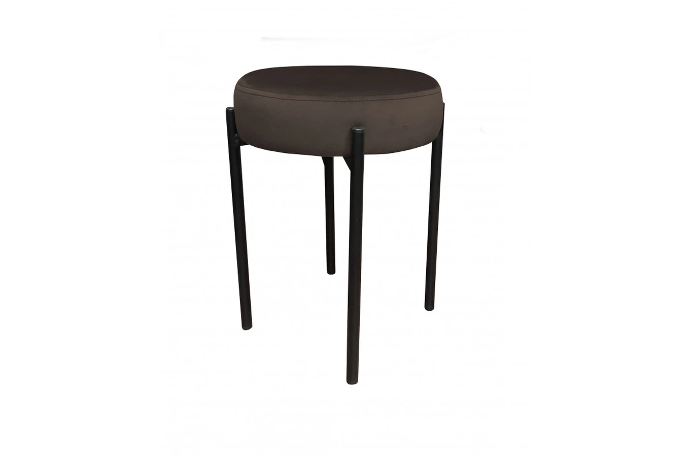 Tapicerowany taboret TERZO na metalowych nogach / kolor tkaniny + podstawy do wyboru!