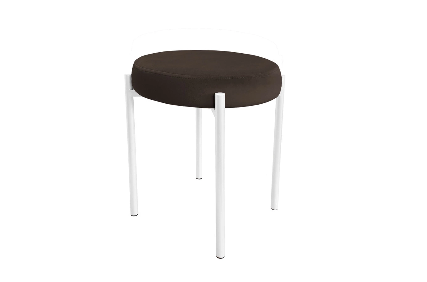 Tapicerowany taboret TERZO na metalowych nogach / kolor tkaniny + podstawy do wyboru!