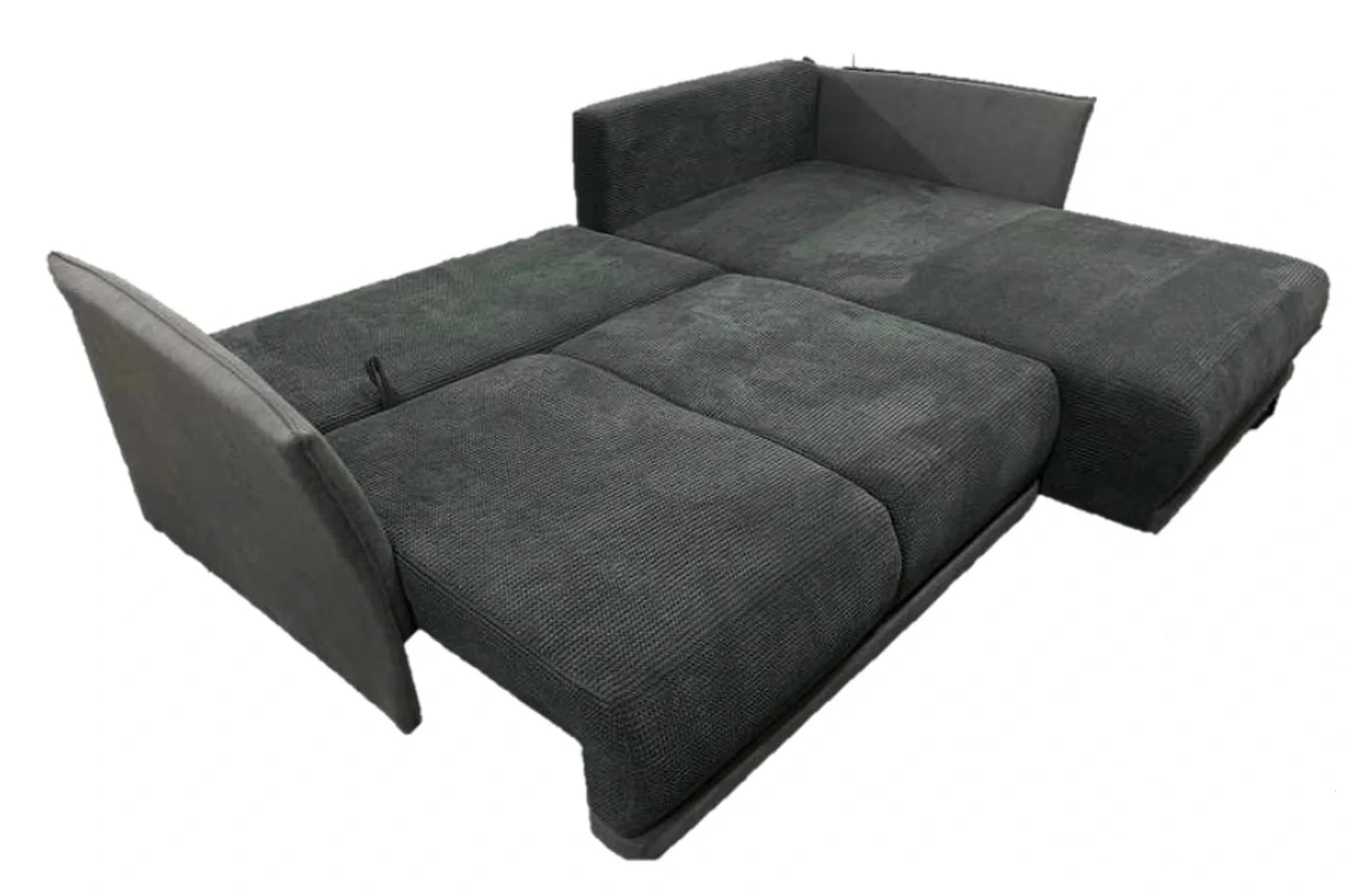 Nowoczesny narożnik MORGAN z funkcją spania i pojemnikiem na pościel