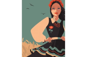 WANDA obraz na płótnie 40 x 30 cm