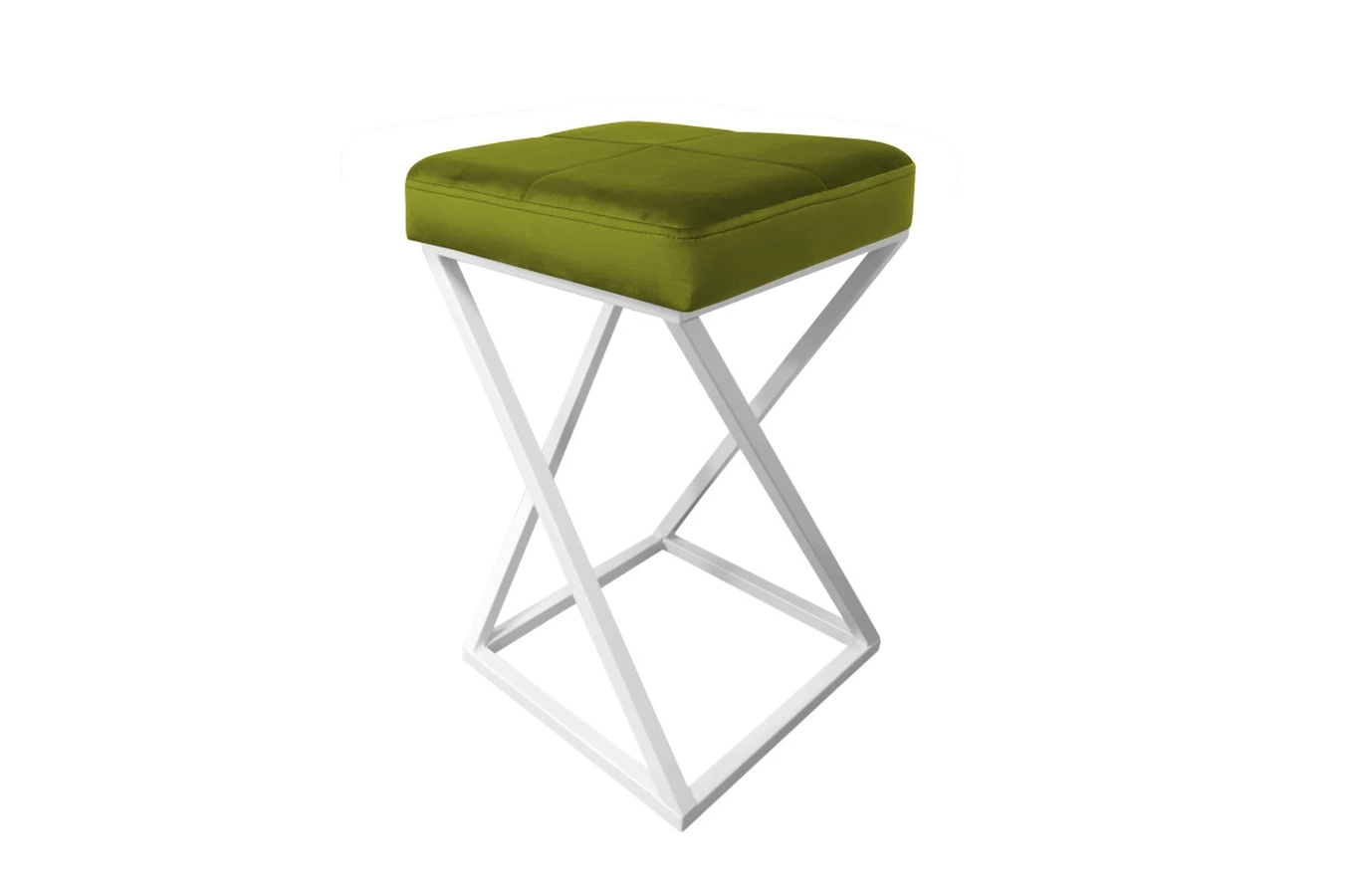 Tapicerowany hoker DIXI na metalowych nogach / kolor tkaniny + podstawy do wyboru!