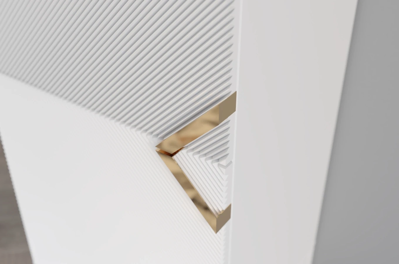 Drewniana komoda Visby DEMI HIGH 2D / kolor biały + białe nogi / szer. 50,5 cm