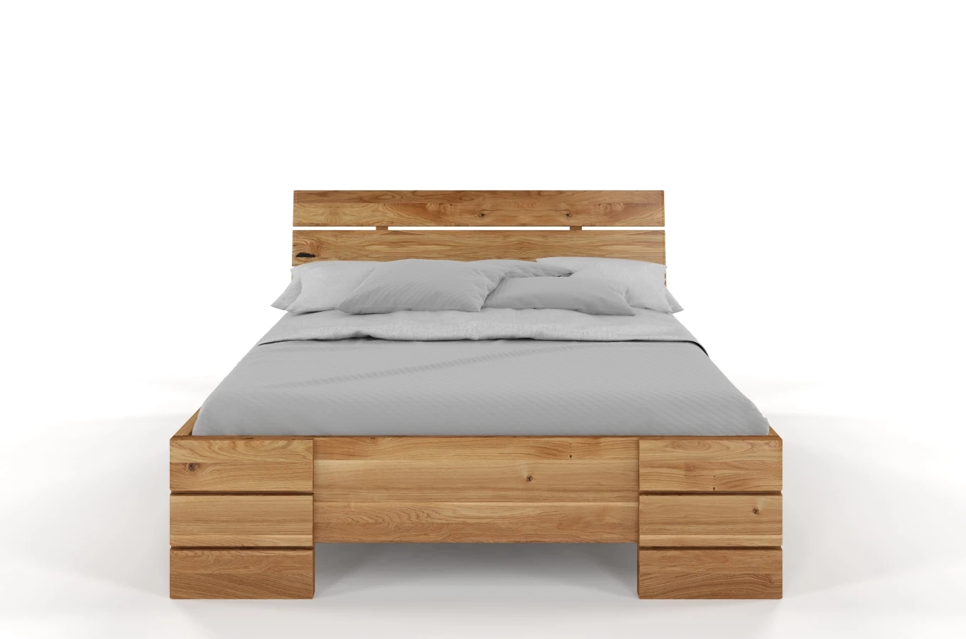 Łóżko drewniane dębowe Visby Sandemo High