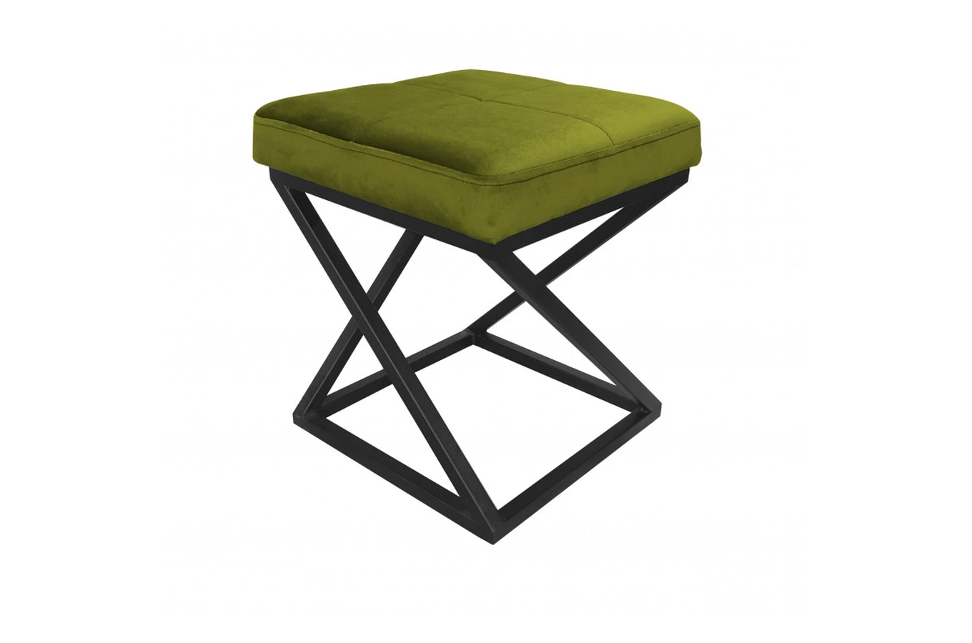 Tapicerowany puf DIXI na metalowych nogach / kolor tkaniny + podstawy do wyboru!