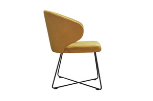 Nowoczesne krzesło tapicerowane EDDY X na metalowych nogach