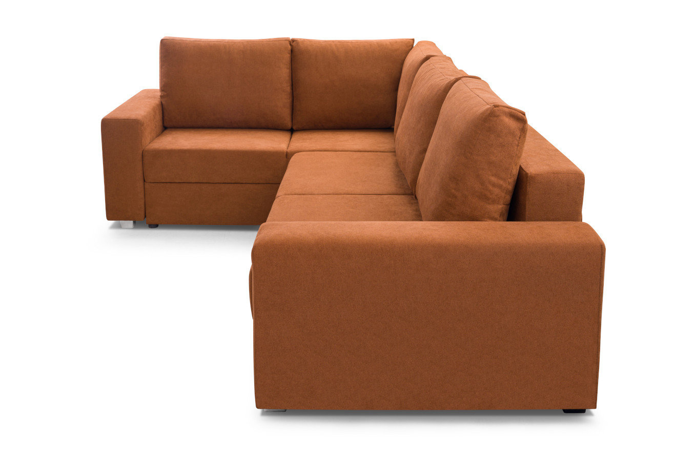 Nowoczesny rozkładany narożnik PEDRO z pojemnikiem na pościel