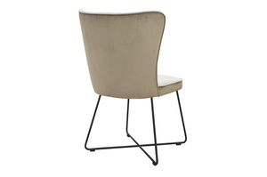 Nowoczesne krzesło tapicerowane PONTE X na metalowych nogach