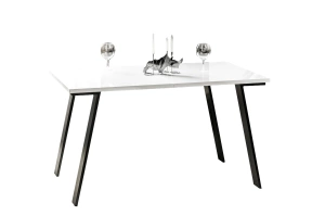 Nowoczesny rozkładany stół LIWIA 130-210 x 80 cm (biały połysk)