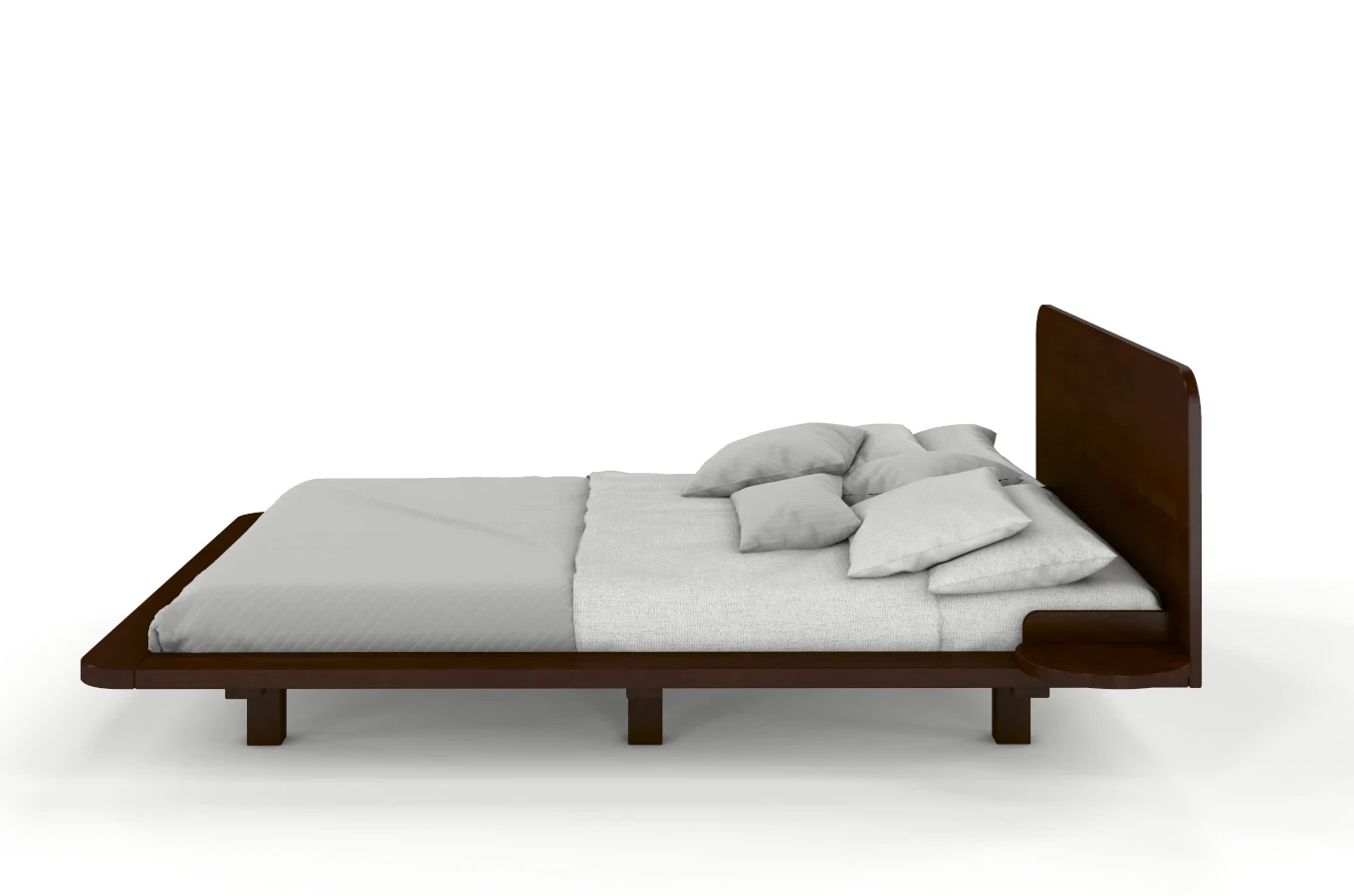 Łóżko lewitujące drewniane bukowe Skandica JAPANDIC / 160x200 cm, kolor palisander