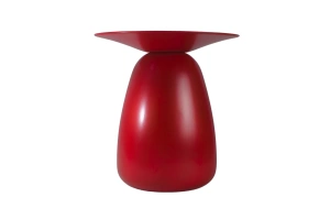 Stolik drewniany Kayani BAOBAB 34 różne kolory, wys. 34 cm / kolor bordowy