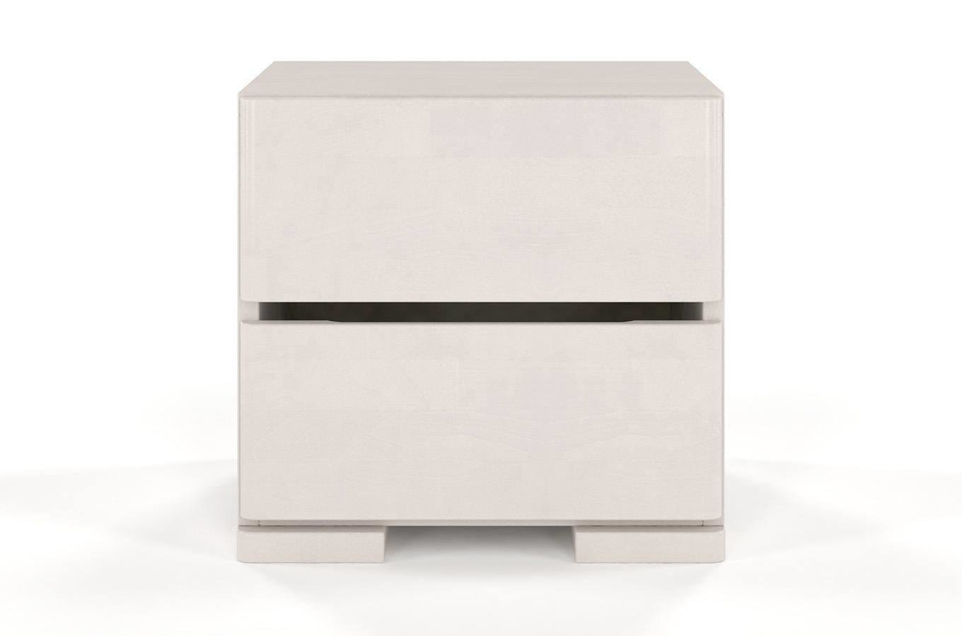 Drewniana szafka nocna bukowa Visby Sandemo High 2S / kolor biały