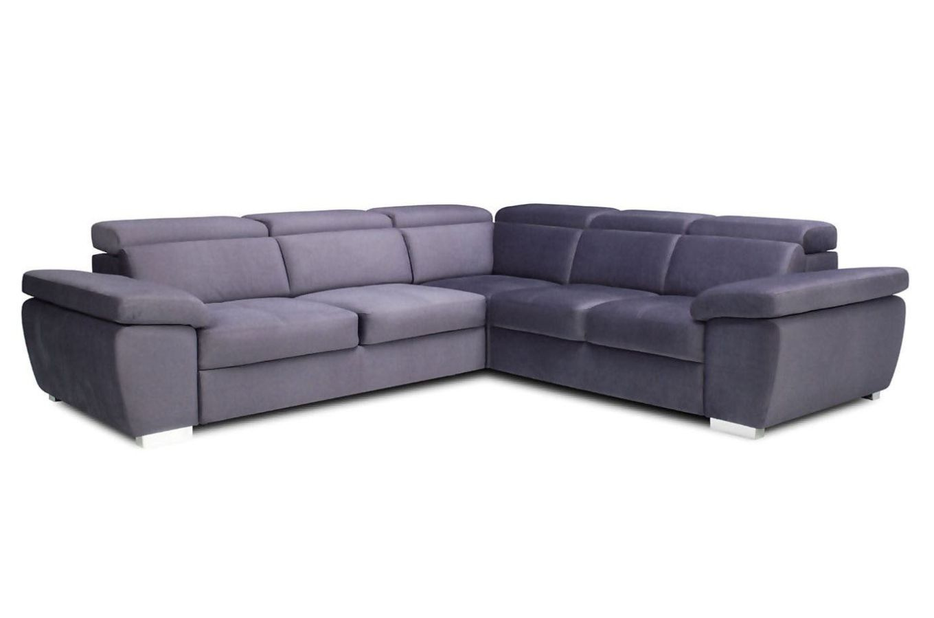 Nowoczesny narożnik GENUA z funkcją spania i pojemnikiem na pościel