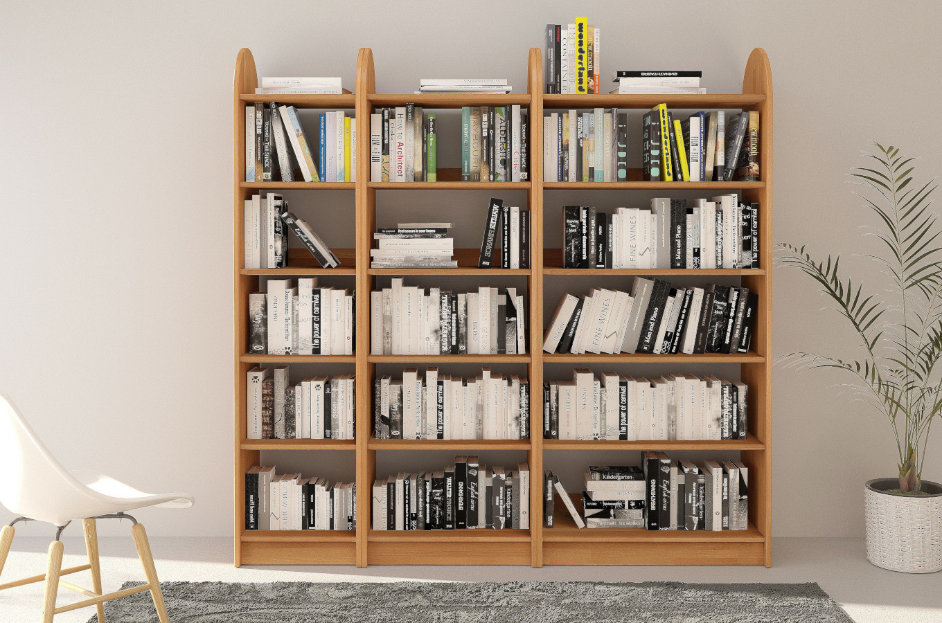 Regał drewniany bukowy Visby KLIPPEN / szerokość 80 cm, kolor biały