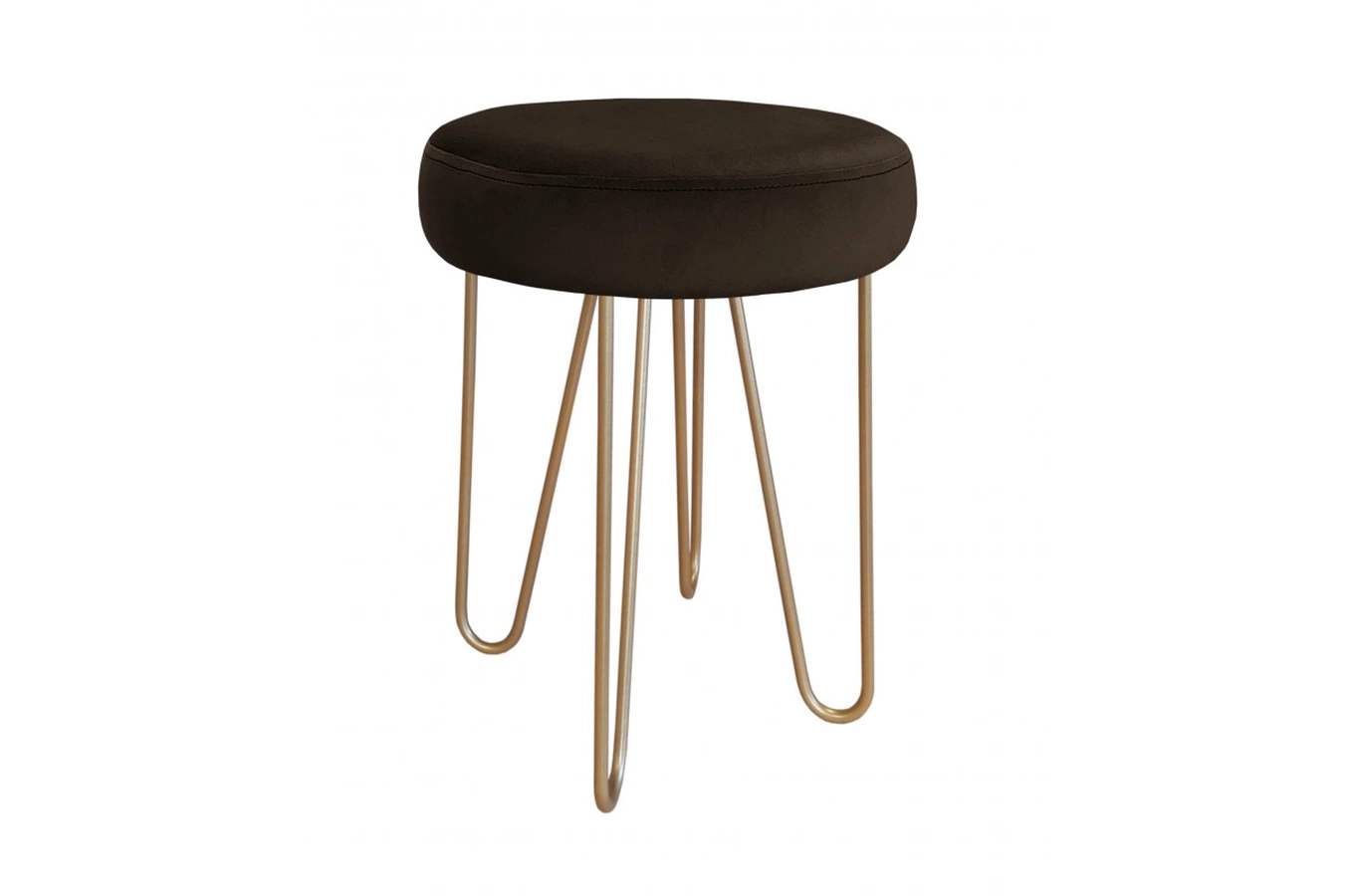 Tapicerowany taboret SECONDO na metalowych nogach / kolor tkaniny + podstawy do wyboru!