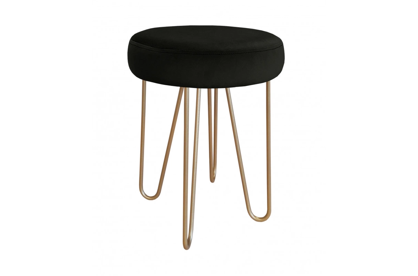 Tapicerowany taboret SECONDO na metalowych nogach / kolor tkaniny + podstawy do wyboru!