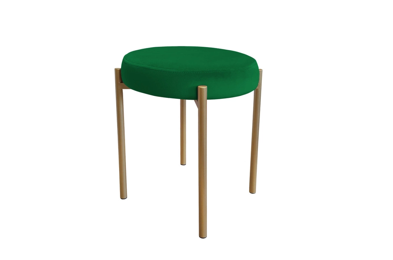 Tapicerowany taboret TERZO na metalowych nogach / kolor tkaniny + podstawy do wyboru!