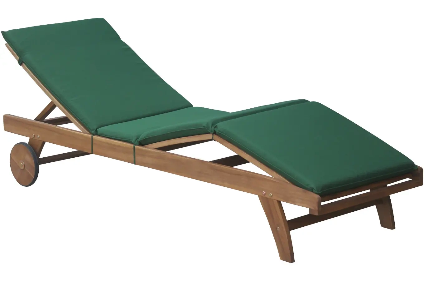 Leżak ogrodowy SINTRA z zieloną poduszką