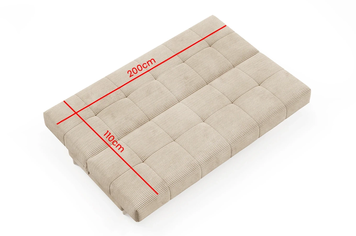 Nowoczesna sofa ABBY w skandynawskim stylu z funkcją spania i pojemnikiem na pościel