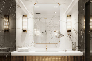 Prostokątne lustro MIRA Delicate / rama dostępna w 5 kolorach