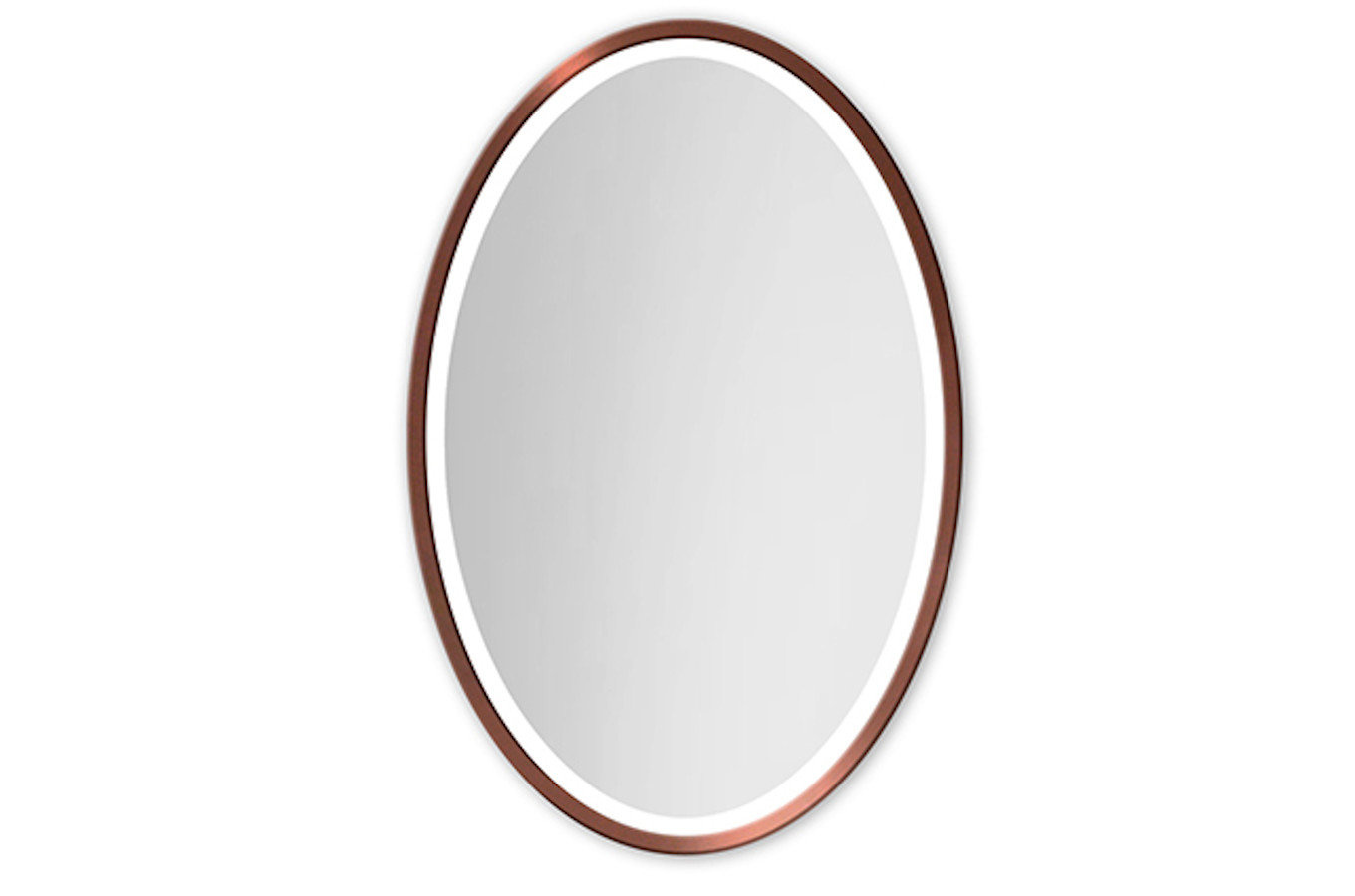 Owalne lustro OVAL z oświetleniem LED / rama dostępna w 5 kolorach