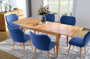 Stół drewniany bukowy rozkładany Visby CORTENA 140-220 cm