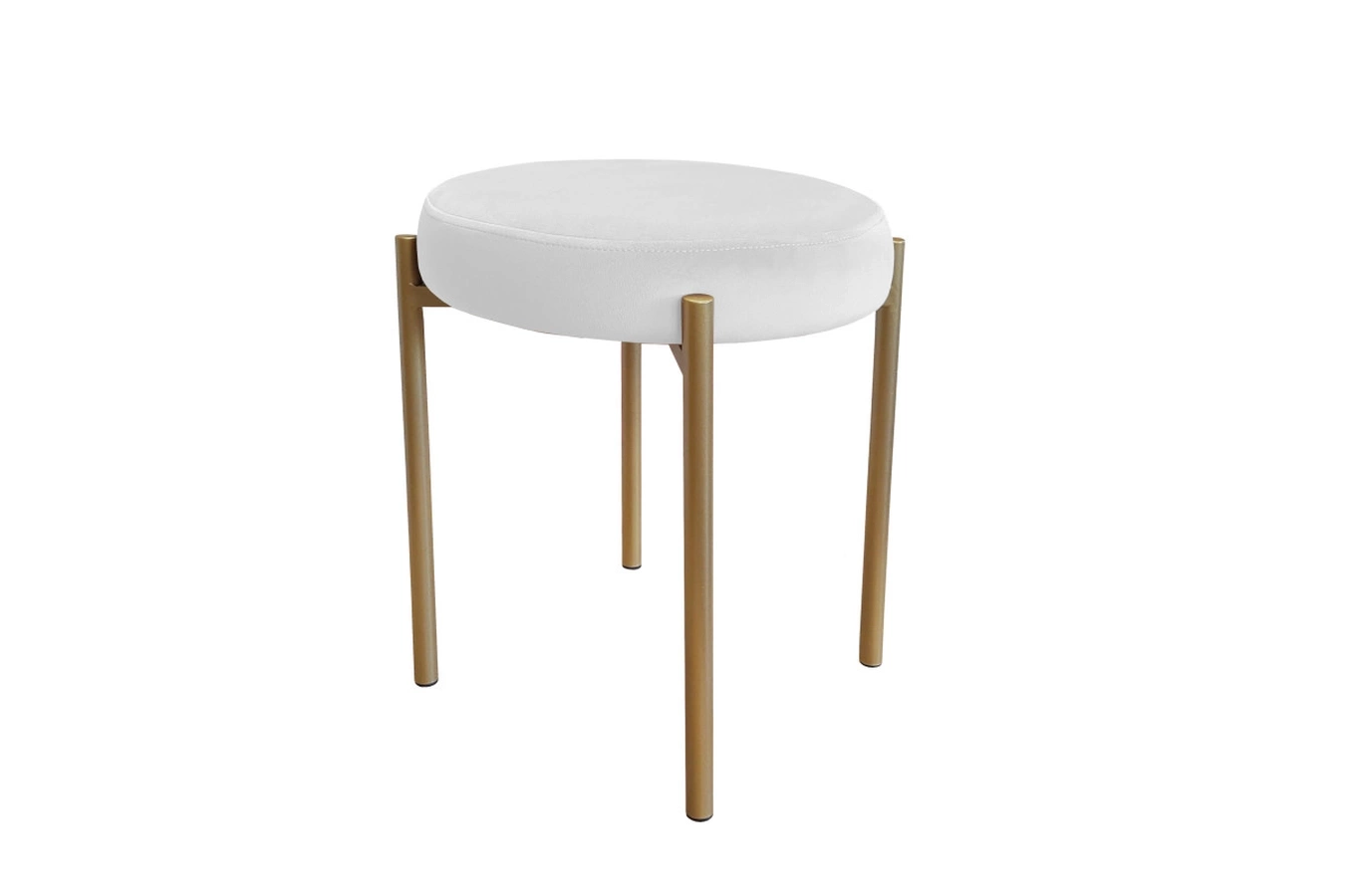 Tapicerowany taboret TERZO na metalowych nogach / kolor tkaniny + podstawy do wyboru!