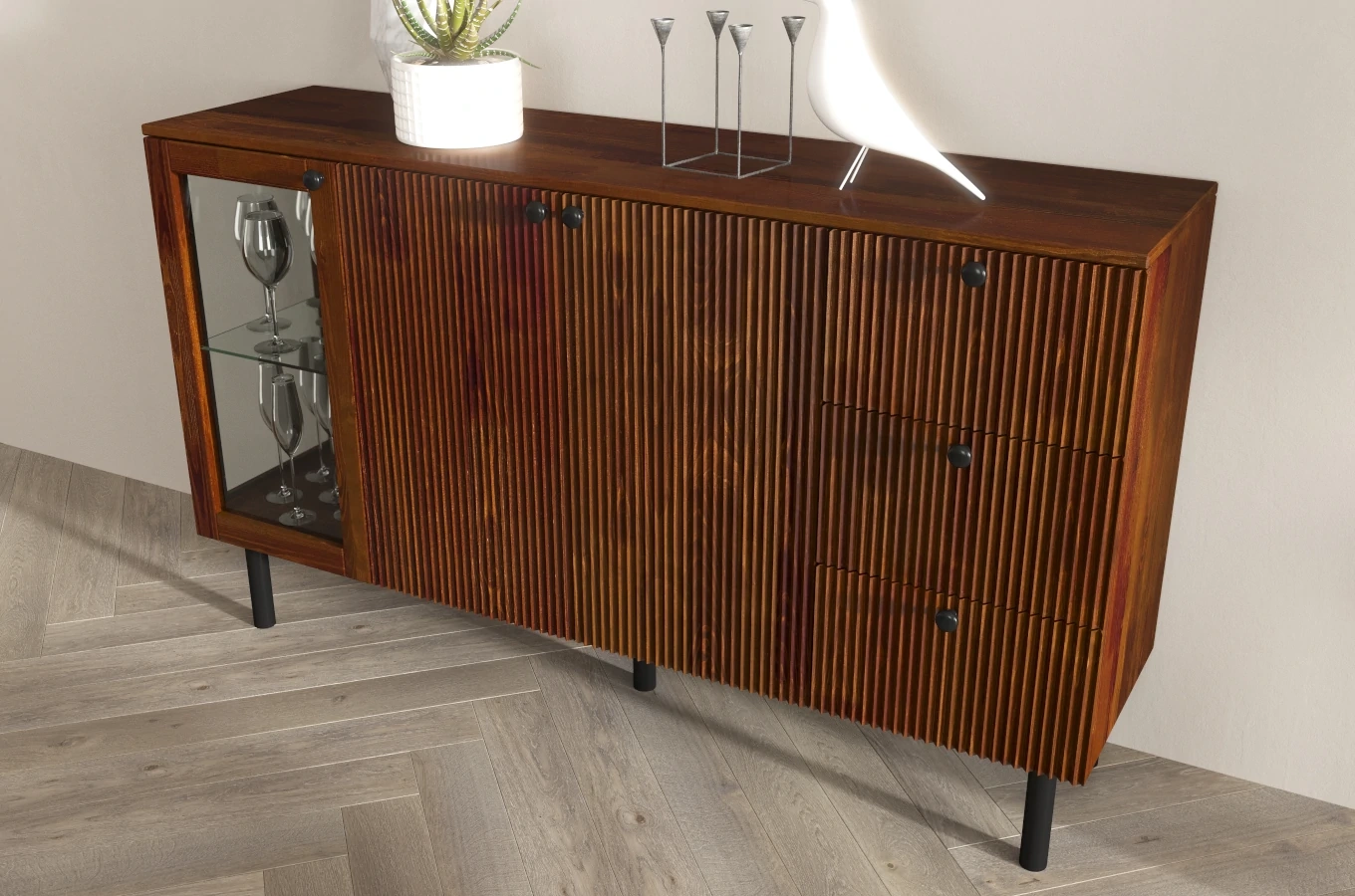 Komoda sosnowa Visby Norvik / szer. 160 cm