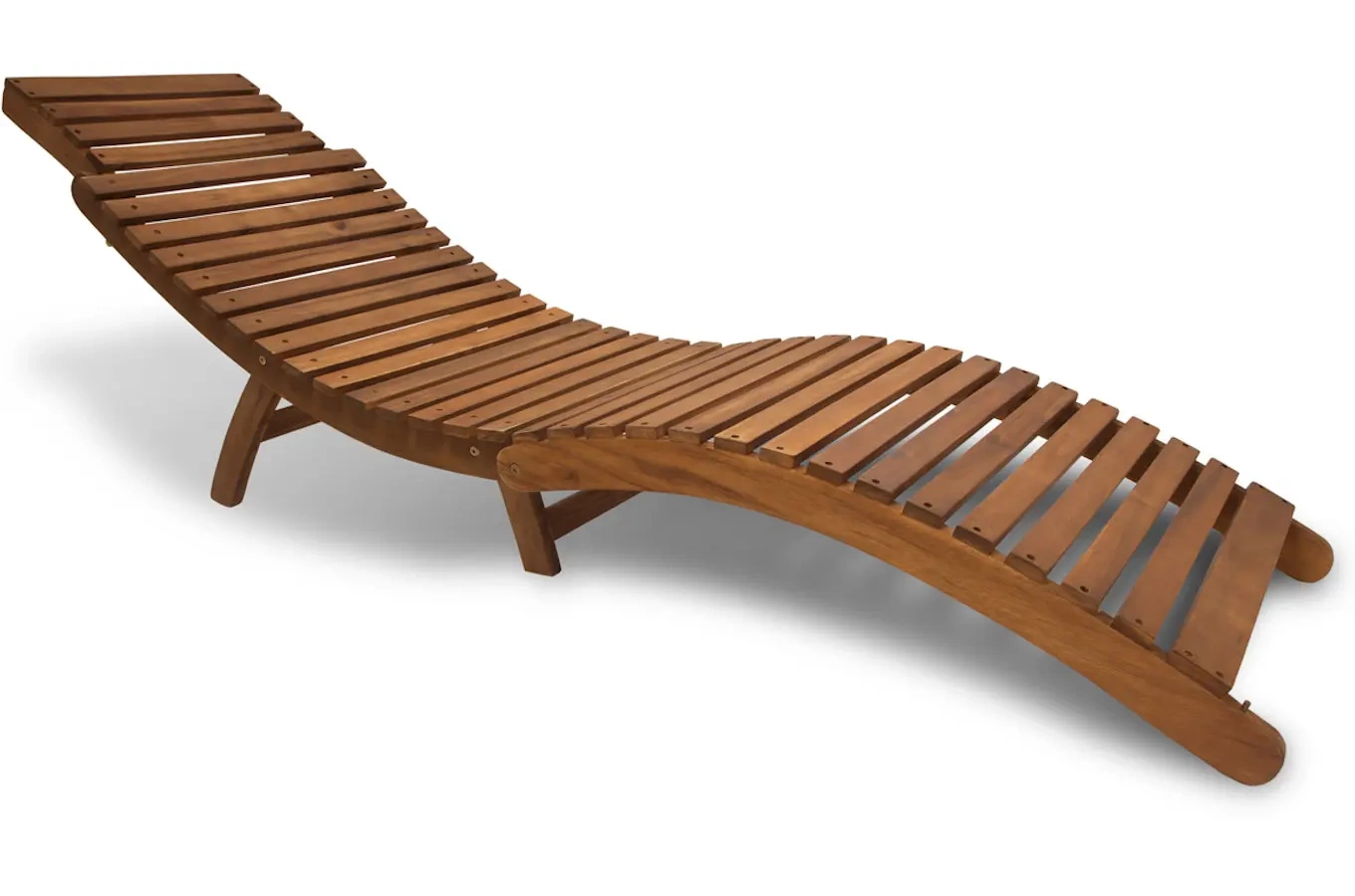 Leżak ogrodowy ONDA z zieloną poduszką