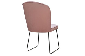 Krzesło tapicerowane CORNELIA U z pionowymi przeszyciami 