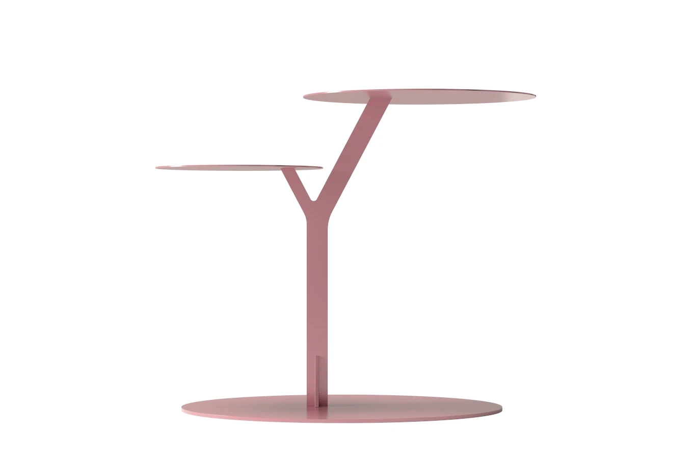 Metalowy stolik pomocniczy do salonu Kayani IROKO / kolor pudrowy róż