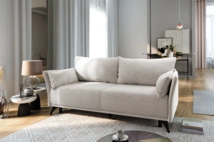 Nowoczesna sofa rozkładana EMMA z funkcją spania i pojemnikiem na pościel / szerokość 223 cm