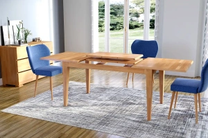 Stół drewniany bukowy rozkładany Visby CORTENA 140-220 cm