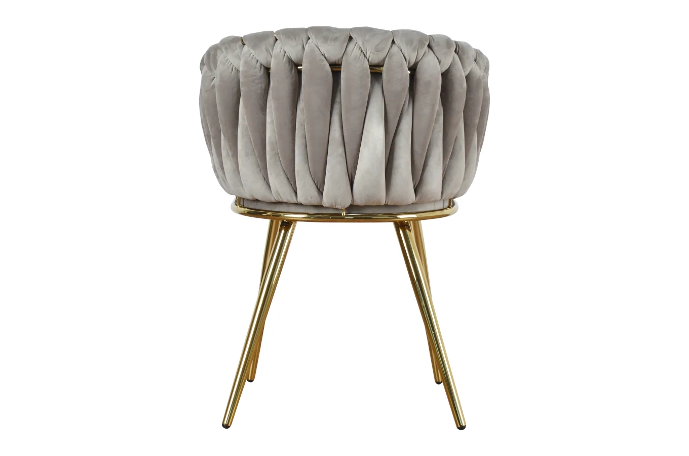 Nowoczesne krzesło SARA GOLD z plecionym oparciem