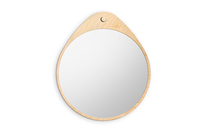 Okrągłe lustro OSLO Natural / rama w kolorze naturalnym