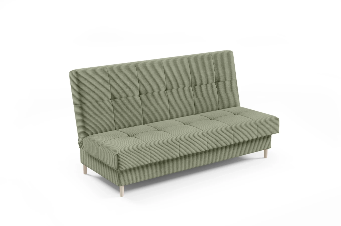 Nowoczesna sofa ABBY w skandynawskim stylu z funkcją spania i pojemnikiem na pościel