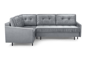 Nowoczesny narożnik ZANZIBAR L z funkcją spania i pojemnikiem na pościel