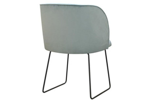 Nowoczesne krzesło tapicerowane INGE U na metalowych nogach