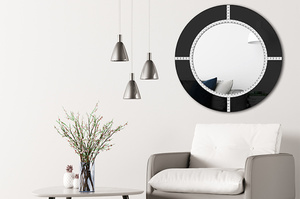 Okrągłe lustro FENIS / rama dostępna w 2 kolorach