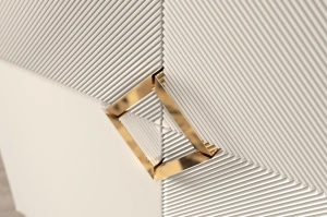 Drewniana komoda Visby DEMI HIGH / kolor biały + białe nogi / szer. 100 cm