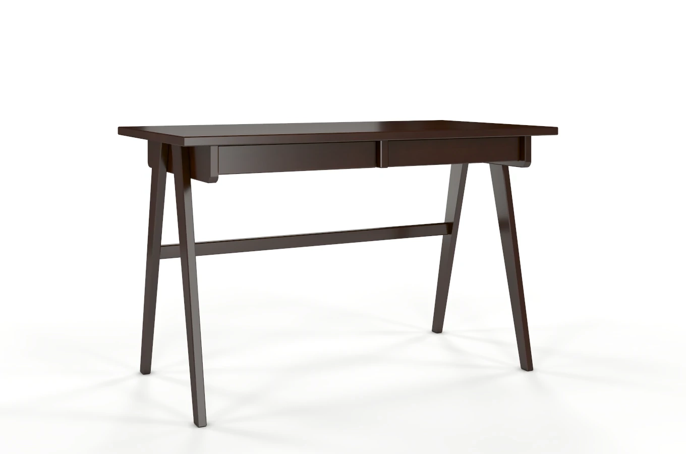 Drewniane bukowe biurko / toaletka z szufladami Visby EDDA / kolor palisander