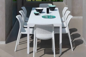 Zestaw mebli do ogrodu - rozkładany stół RIO 210-280 cm + 8 krzeseł BIT