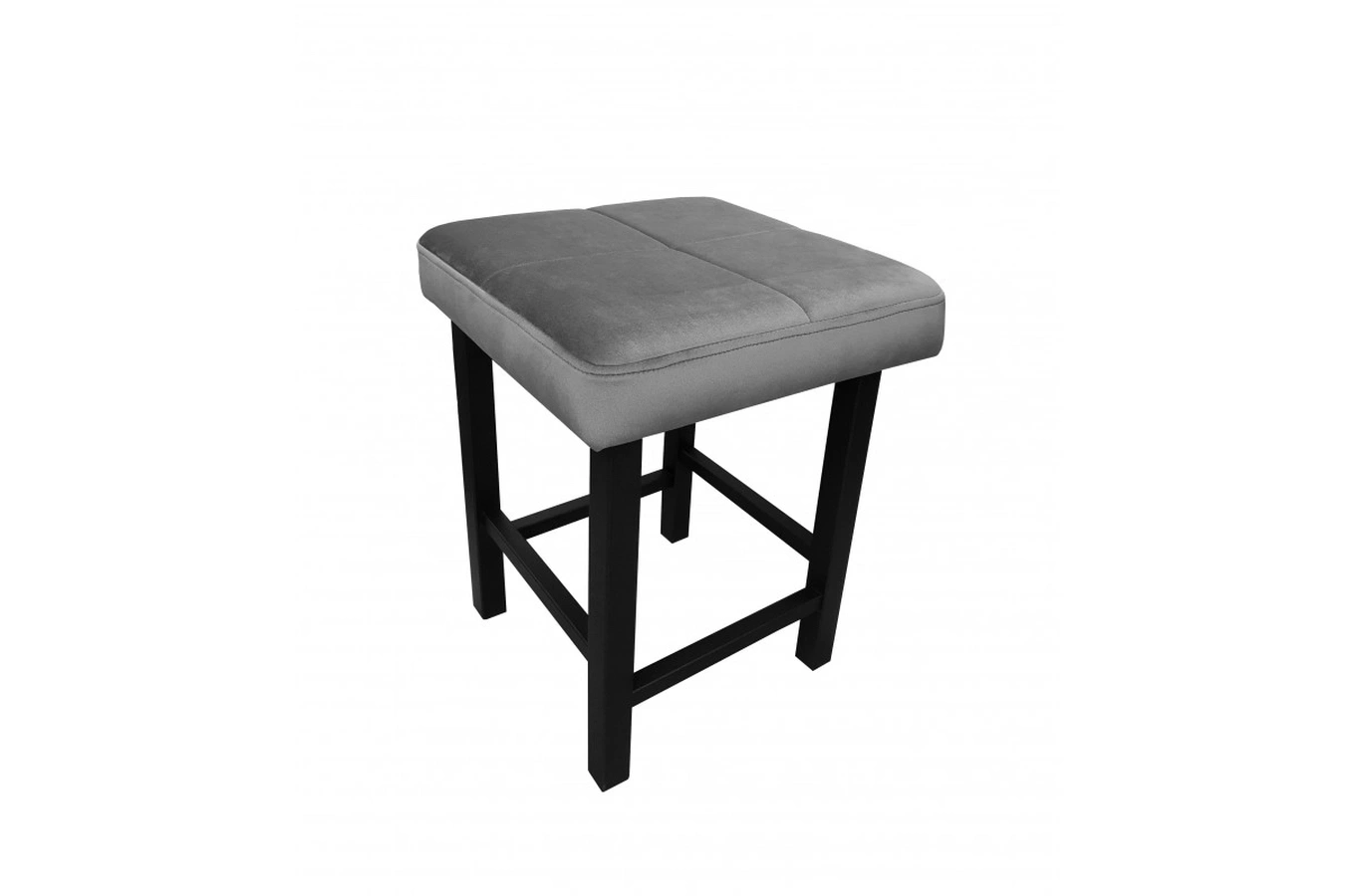 Tapicerowany taboret QUARTO na metalowych nogach / kolor tkaniny + wysokość do wyboru!