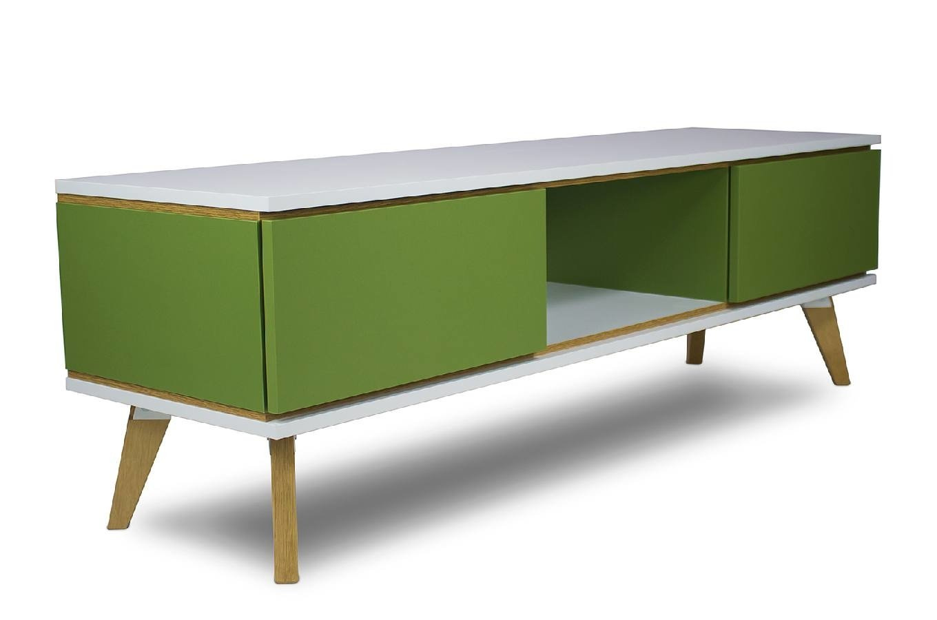 Zielona komoda RTV Skandica JORGEN / szer. 160 cm